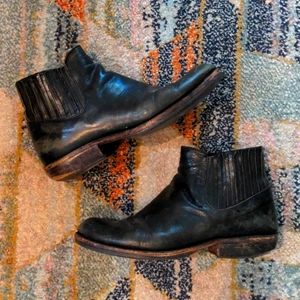 Fiorentini + Baker Black Leather Ankle Boots